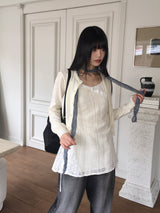 [ウール/カシミヤ] ネリーベーシックスプリングラウンドカーディガン