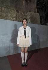 セーラータイブラウス / SAILOR TIE BLOUSE _WHITE