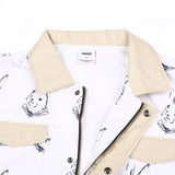 BEARRABBIT カラーフリースシャツ / BSR2223FWJK106 BEARRABBIT COLLAR FLEECE SHIRT WHITE