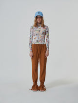 WORLDWIDE CAT POSTCARD HALF NECK LONG SLEEVE (6682308706422)