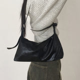 Rait leather baguette shoulder bag