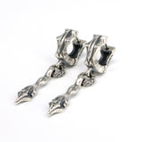 Sagitta-D1 silver hoop earring (4593082826870)
