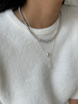 [92.5silver] big ball necklace