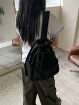 パオンツーポケットストリングキャンバスコットンバックパック / Paon Two-Pocket String Canvas Cotton Backpack