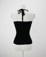 シャーリングホルターネックスリーブレス / Shirring halterneck sleeveless (5color)