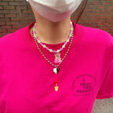 Ying yang heart necklace (6672843374710)