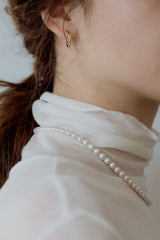 [14K] Slim Hoop Earrings (S)