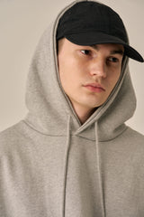 OVERSIZED MINI LOGO HOOD - GRAY