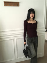 Meto semi bootcut wide denim pants