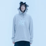 バニーラッフルフーディー/0 7 bunny ruffle hood - GREY