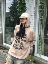 アイズオーバーサイズフィットワッフルニットフーディ