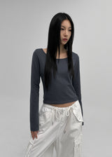 [MADE] Susan Wide U-neck Long Sleeve T-shirt