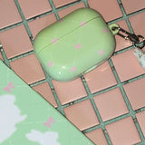 ビンテージリボンエアポッズケース / vintage ribbon airpods case (green)