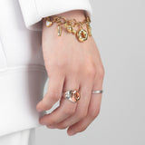 ドーナツリングシルバー925(18kローズゴールドプレイティドゥ ) / DONUT RNG SILVER925(18K ROSEGOLD PLATED) (6637084868726)