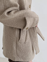 ウールテリーハーフコート/Wool terry half coat (3color)