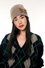 MINI RIBBON BEANIE / BEIGE