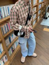 オンチェックカットオフシャツ