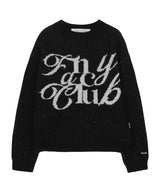 [NF] BLUNT LETTERING LOGO KNIT (BLACK)_F23ZB261