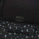 COLORING GRID PATTERN CROP DOWN JUMPER [BLACK]