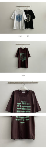 リズミックショートスリーブT / Rhythmic short-sleeved T-