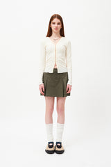 チェリーポップルクロップカーディガン / CHERRY POPPLE CROP CARDIGAN [IVORY]