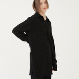 OVERSIZED PLEATS SHIRTS (BLACK) (6579703349366)