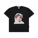 BABY FACE WAVE HAIR SHORT SLEEVE T-SHIRT BLACK 