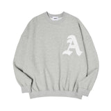 Signature balloon over fleece sweatshirt Melange Gray