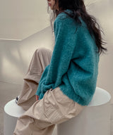 (UNISEX)シュガーアルパカヘアニット