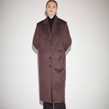 シングルブリーステッドテイラードコート / Single breasted tailored coat brown