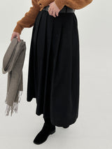 クリーンベルトロングスカート/Clean belt long skirt (2color)