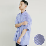 ストライプコンフィールーズフィットシャツ / STRIPE COMF LOOSE FIT SHIRT BLUE