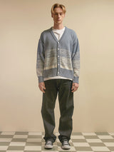 GRADATION KNIT CARDIGAN (BLUE) (6675326697590)