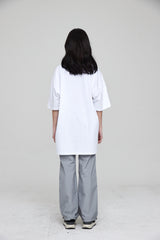 mii ロゴオーバーサイズTシャツ / mii LOGO OVERSIZED T-SHIRT WHITE