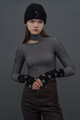 [20W]ARGYLE HANDWARMER / BLACK (4614353780854)
