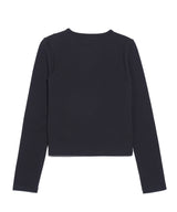 Cut stitch long sleeve t-shirt_black