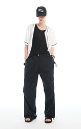 HIDDEN BUTTON PANTS_BLACK