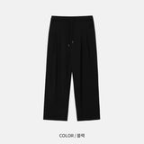 クーリングアイスツータックバンディングワイドパンツ / LMN Cooling Ice Two Tuck Banding Wide Pants (4 colors)