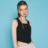[NF] PUFFY SQUAR NECK SLEEVELESS (BLACK)_F23QB252