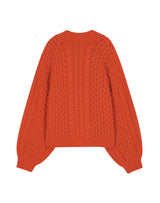 FISHERMAN CARDIGAN ORANGE (6613772828790)