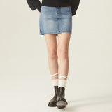 バックスリットデニムスカート/BACK SLIT DENIM SKIRT - 2COLOR