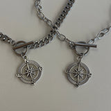 コンパストグルバーネックレス / (RFS made)compass toggle bar necklace