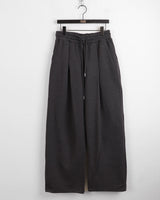 Twee pintuck two-way banding long wide jogger pants