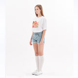 エンジェルプリントワイド半袖Tシャツ ホワイト/ angel print wide short sleeve t-shirt white (4471284629622)