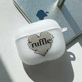 Horizontal - Ruffle Heart AirPods Case_matt