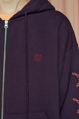 STAR ZIP-UP HOODIE / PURPLE
