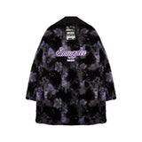 [UNISEX] Reversible Faux Fur and Double-Breasted Padded Coat (Purple) (6656403243126)