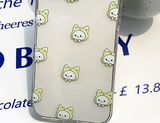 キャットイェローパターンフォーンケース / Cat's Yellow Patterned Phone Case