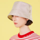 Stud Drop Over Fit Poly Bucket Hat Babypink