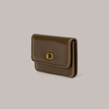 Flat Gold Wallet - Brown